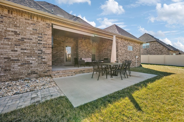 view of patio with fence