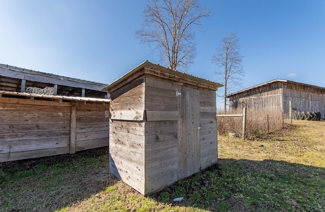 view of shed