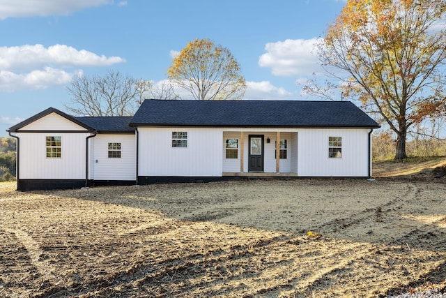 modern inspired farmhouse with covered porch