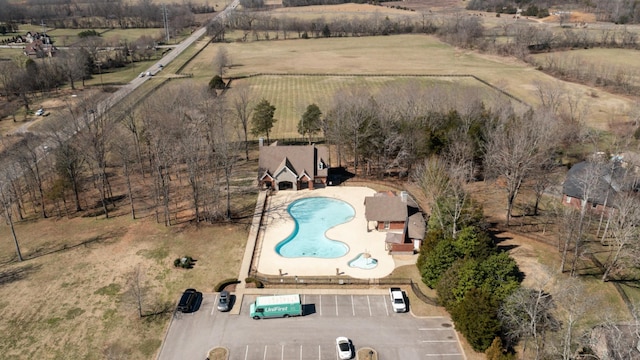 bird's eye view featuring a rural view