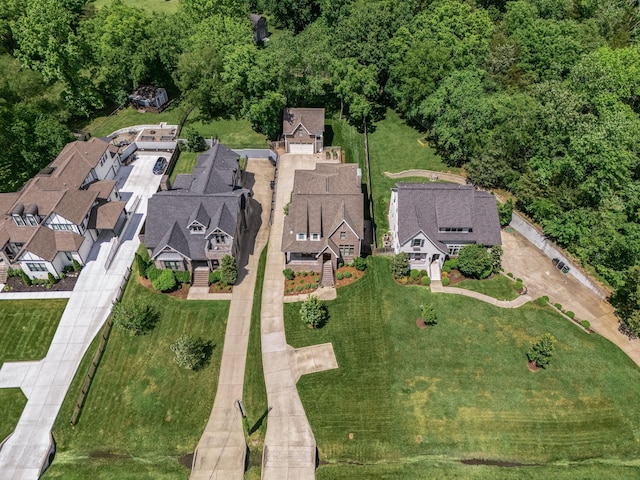 drone / aerial view featuring a residential view