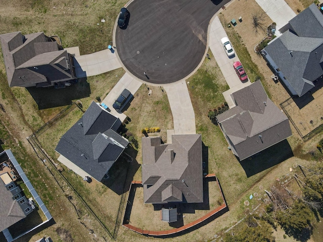 drone / aerial view with a residential view