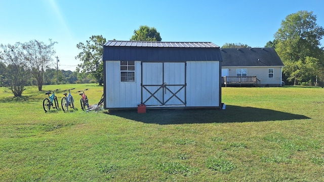 view of shed