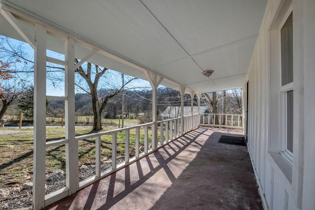 exterior space featuring covered porch