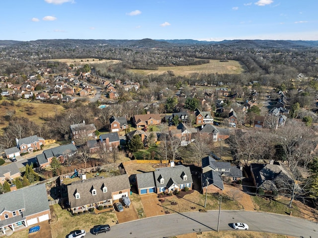 drone / aerial view featuring a residential view