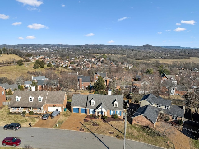 bird's eye view featuring a residential view