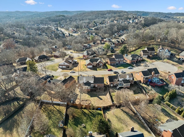 drone / aerial view with a residential view