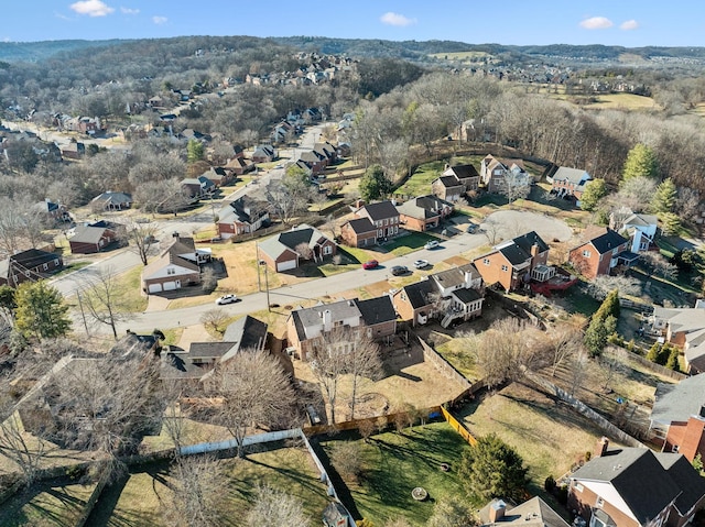 bird's eye view featuring a residential view