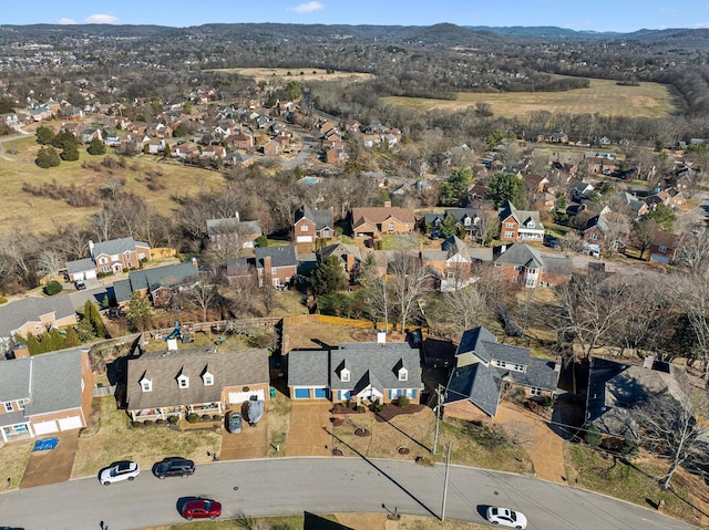 bird's eye view featuring a residential view