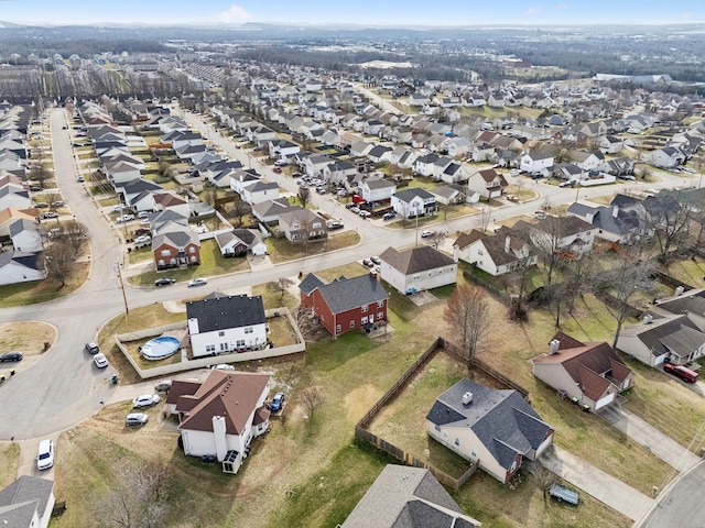 drone / aerial view with a residential view