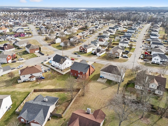 bird's eye view featuring a residential view