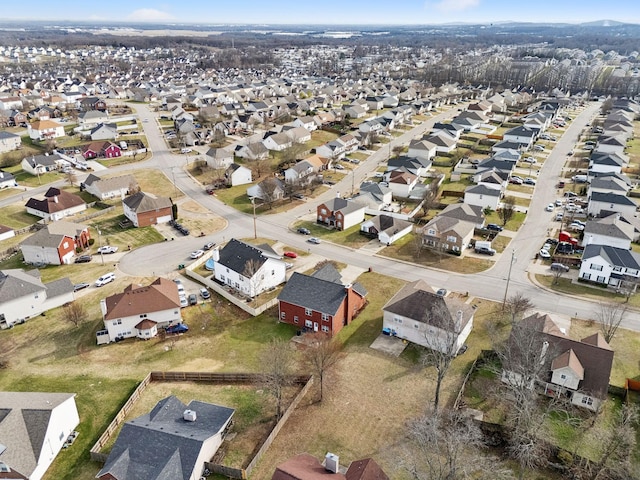 drone / aerial view with a residential view