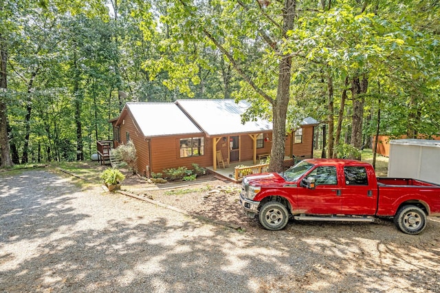 view of front of house with covered porch