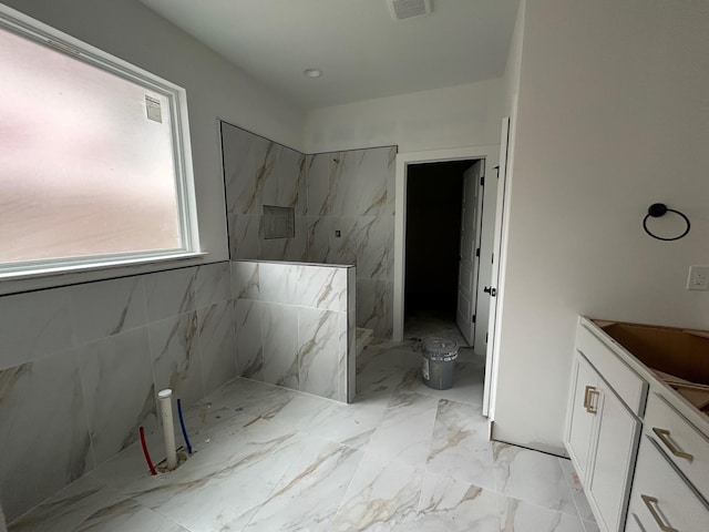 1136 Bermuda Chase St, Smyrna, TN 37167 - full bath featuring a marble finish shower, vanity, and marble finish flooring