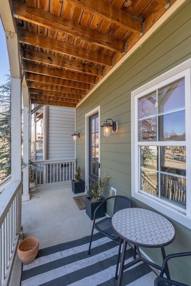 view of patio / terrace with a porch