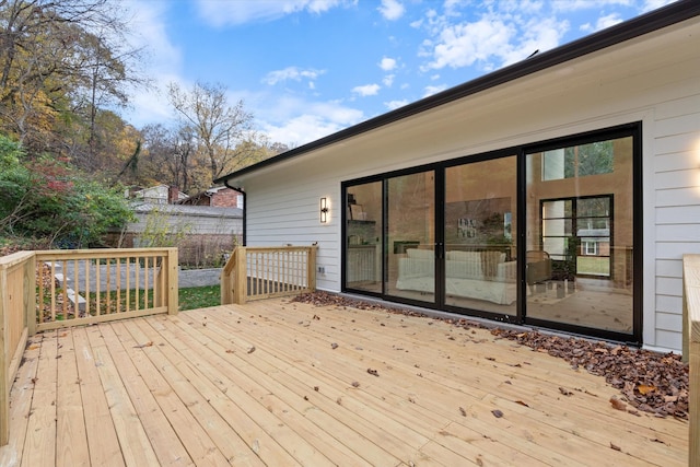 wooden deck with fence