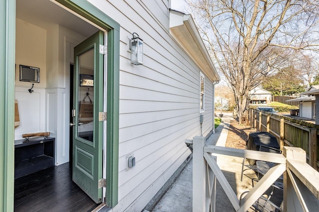 wooden deck with fence