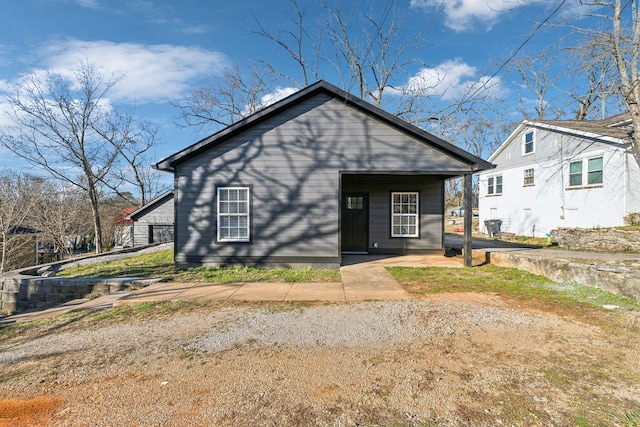 view of bungalow-style home