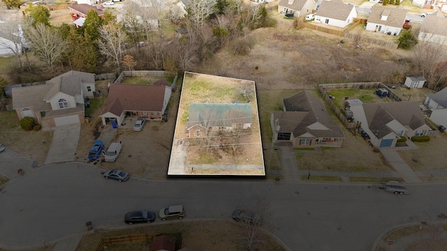 bird's eye view featuring a residential view