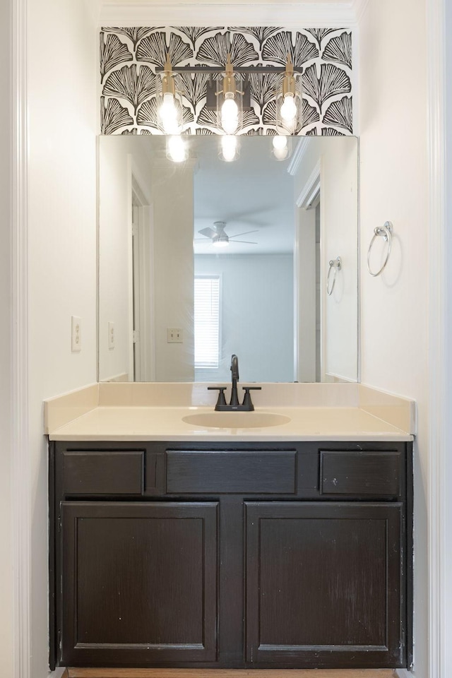 107 Sylvan Glen Ct, Nashville, TN 37209 - bathroom featuring vanity and a ceiling fan
