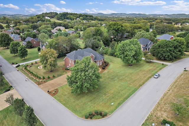 bird's eye view with a residential view