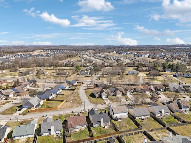 aerial view featuring a residential view