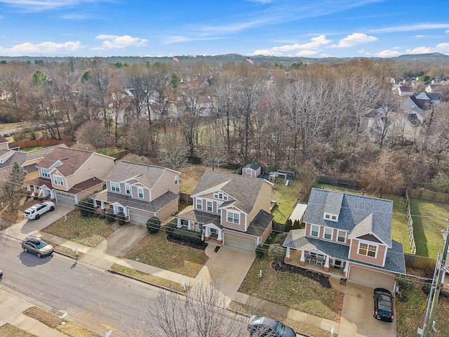 drone / aerial view featuring a residential view