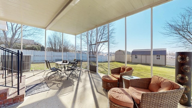 sunroom featuring a wealth of natural light