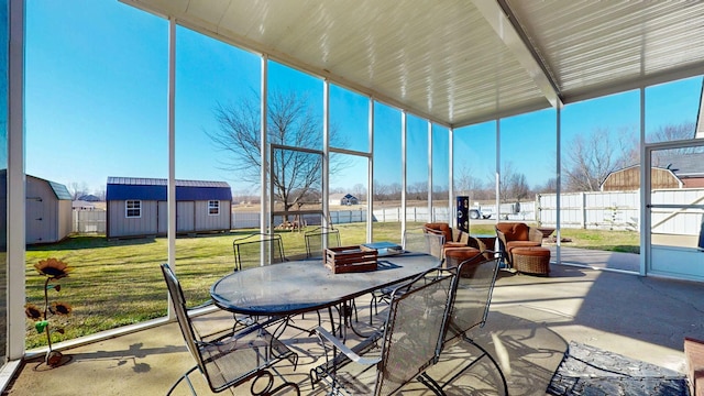 view of sunroom