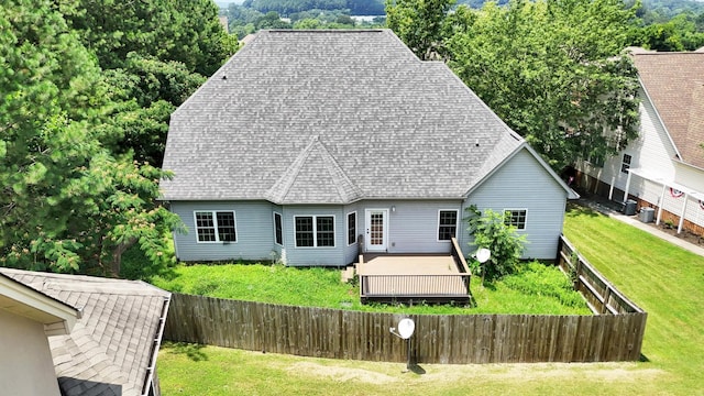 1108 City View Ter, Chattanooga, TN 37421 - back of property with a wooden deck and roof with shingles