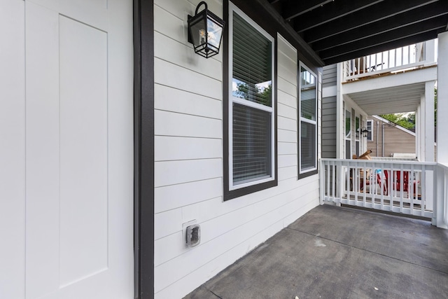 view of patio / terrace with a porch