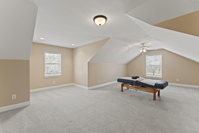 playroom featuring a wealth of natural light, carpet, and baseboards