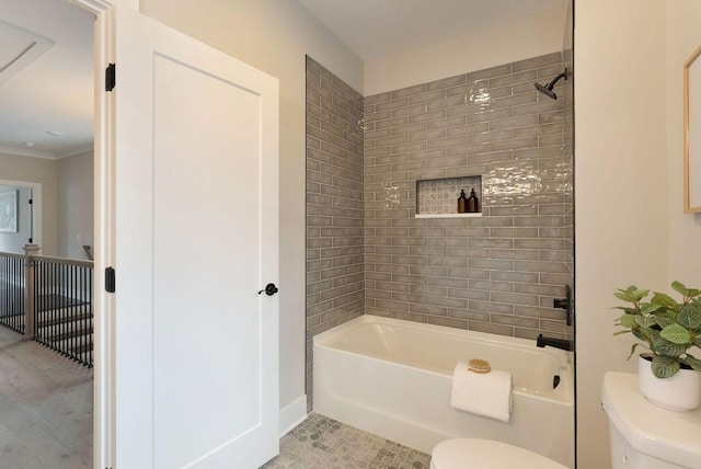 full bath with tub / shower combination and toilet