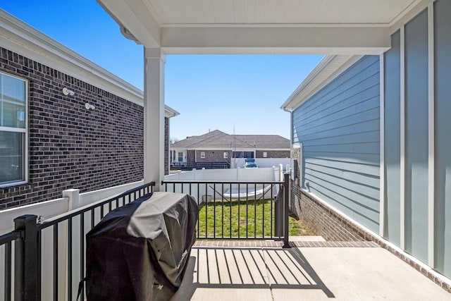 balcony with grilling area