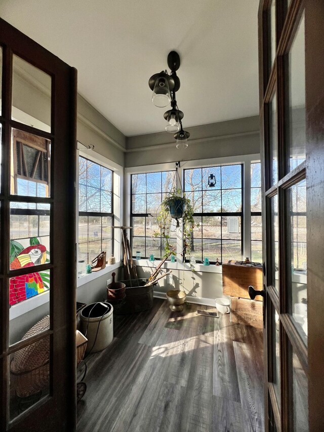 view of sunroom