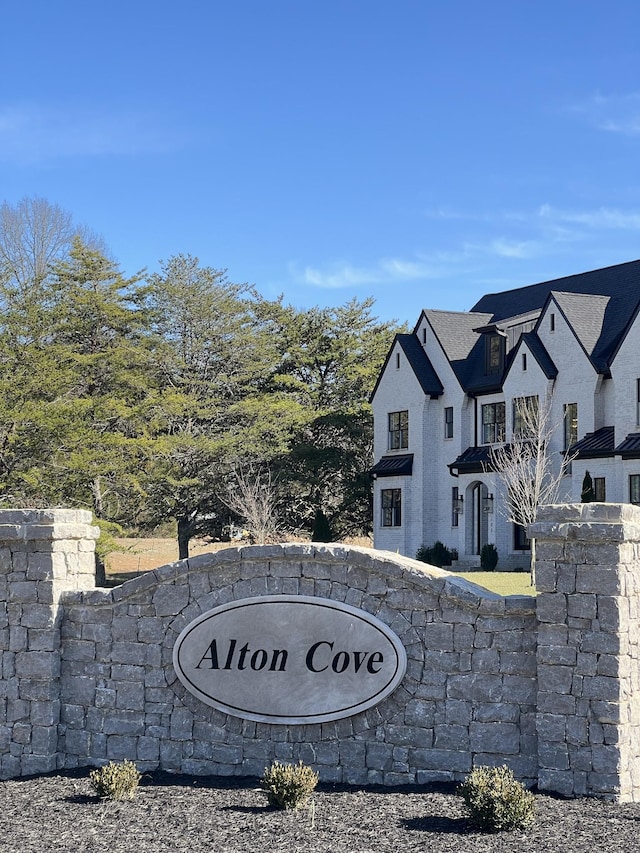 view of community sign