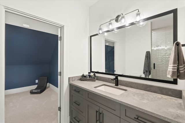 105 Stillwind Ct, Nolensville, TN 37135 - bathroom featuring a shower stall, vanity, baseboards, and toilet