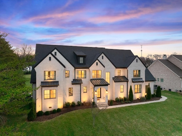 105 Stillwind Ct, Nolensville, TN 37135 - view of front of home featuring a standing seam roof, metal roof, and a lawn