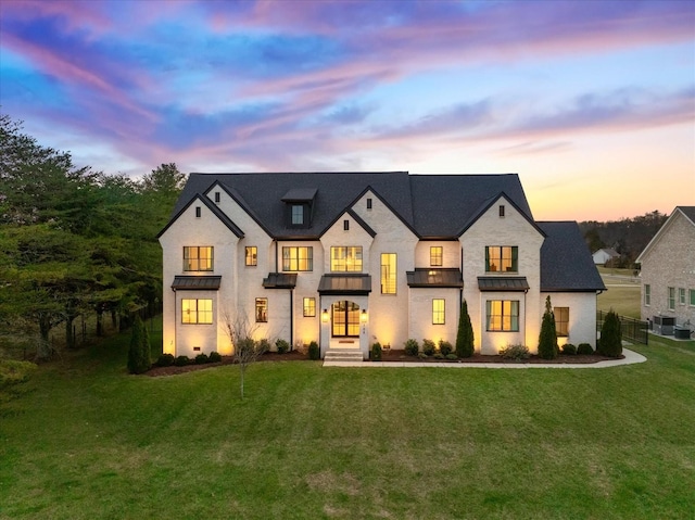 105 Stillwind Ct, Nolensville, TN 37135 - view of front facade with a front lawn and central air condition unit