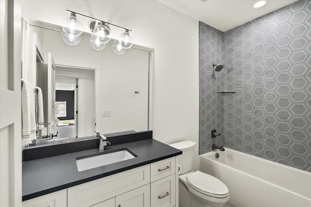 105 Stillwind Ct, Nolensville, TN 37135 - bathroom with shower / bath combination, vanity, and toilet