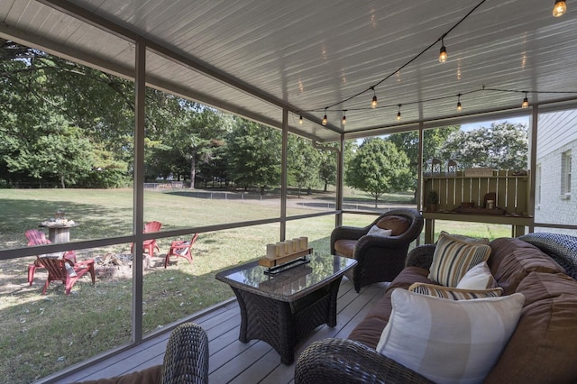 view of sunroom