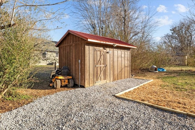 view of shed