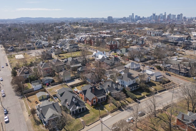 aerial view featuring a residential view