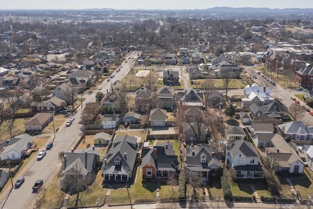 aerial view with a residential view