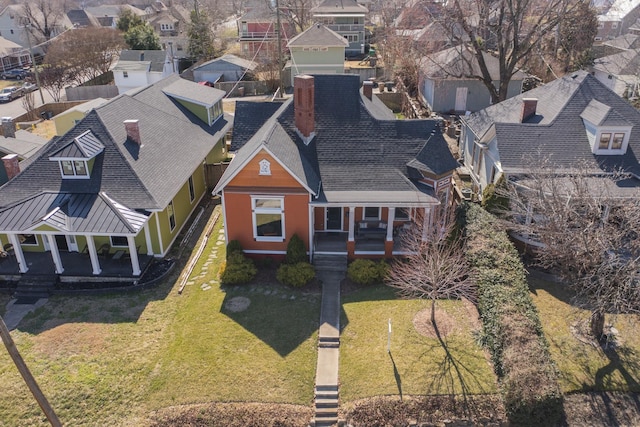 bird's eye view featuring a residential view