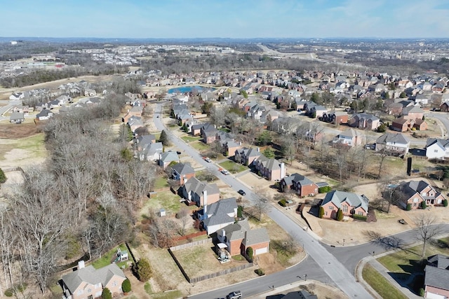 drone / aerial view with a residential view