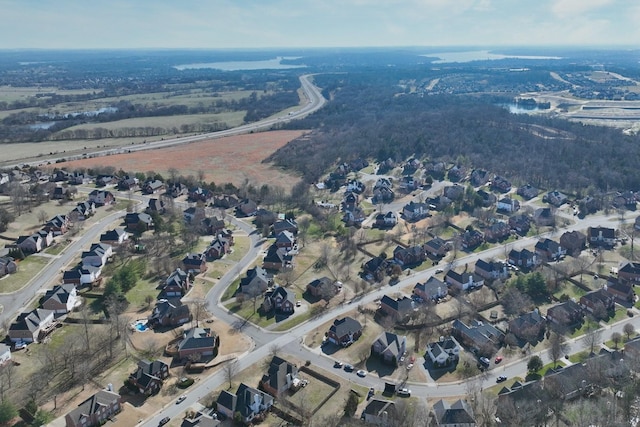 aerial view featuring a residential view