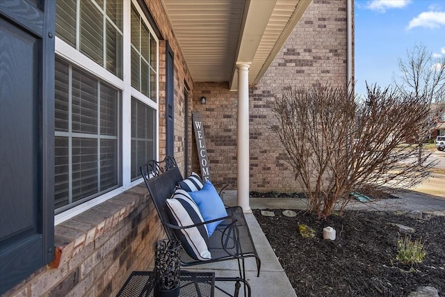 view of patio featuring covered porch