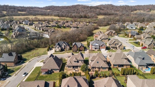 bird's eye view with a residential view