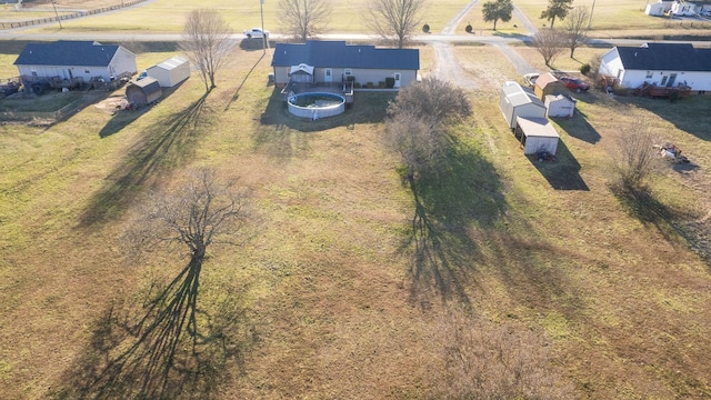 aerial view with a rural view